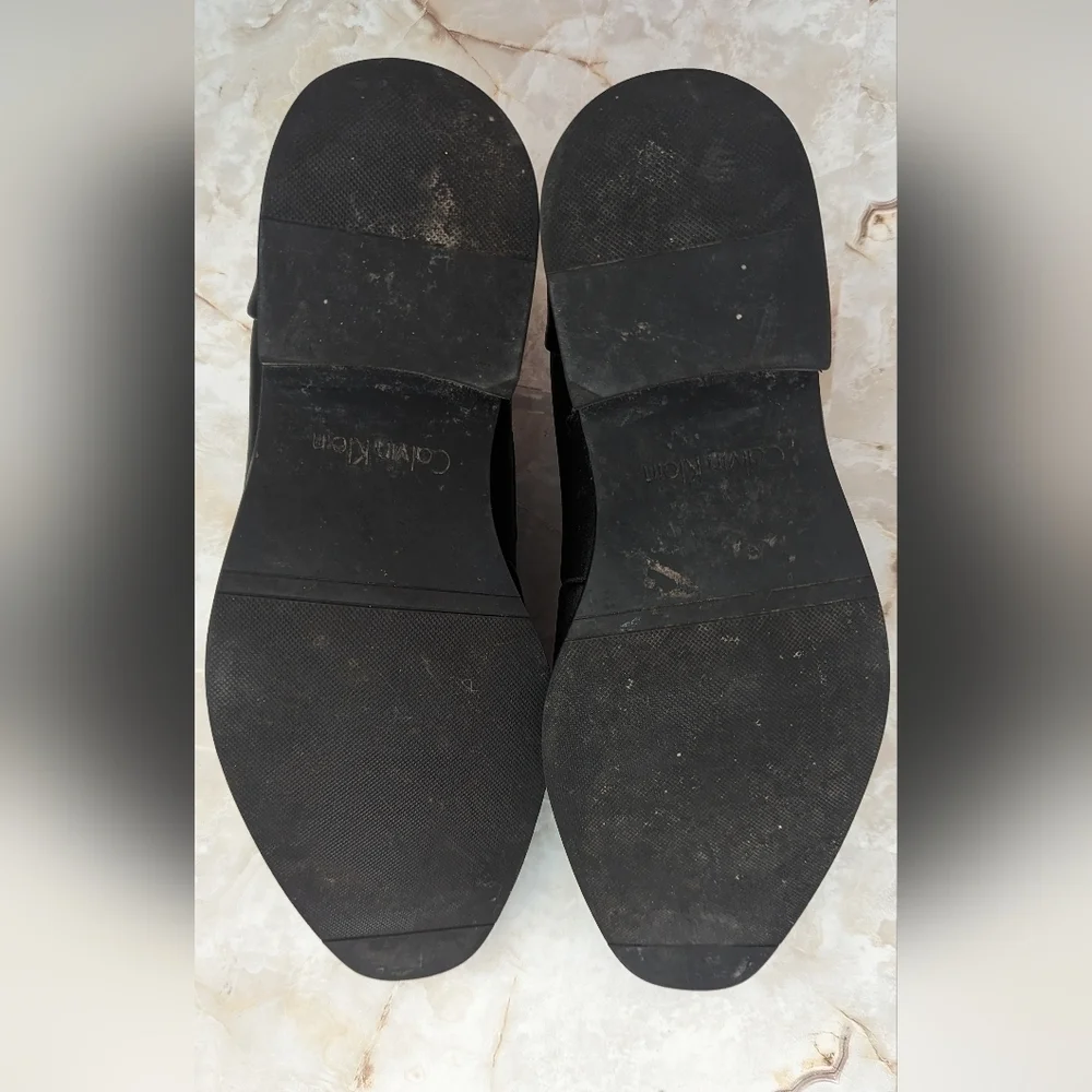 Calvin Klein Man's  RAMBERT Leather Oxfords  Black  Shoes Size 7M